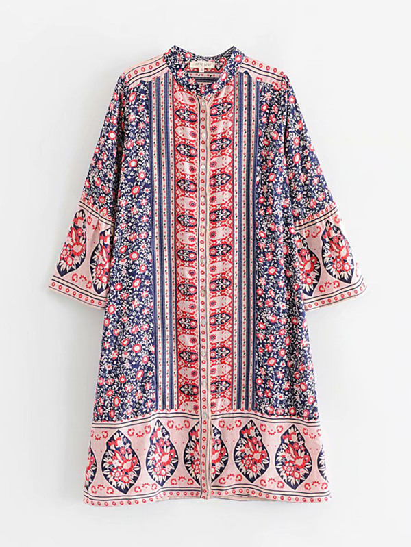 Tribal Print Shirt Dress Dresses Sale Sale Spring red