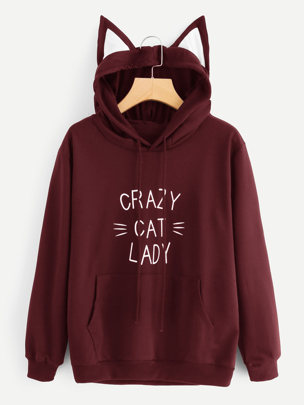 Letter Print Hoodie Sweatshirts Sale Sale Spring/Fall red